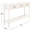 Console élégante de 47,3 po Chupp - Plateau en bois massif avec tiroirs de rangement, pieds tournés et tablette de présentation-1596005764