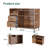 Mid-Century Modern Record Player Stand with Storage for 500+ Vinyl Albums, Brown MDF and Metal Frame