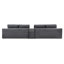 Canapé modulaire surdimensionné de 150 po, canapé Cloud avec assise profonde, canapé en L avec porte-gobelets et ports USB, canapé rembourré en velours côtelé pour le salon, gris-1012767594