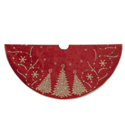 Jupe d'arbre de Noël en damas 48 pouces Kurt Adler