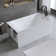 Freestanding Solid Surface Matte Bathtub with Drain & Overflow
