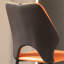 Ensemble de 2 chaises de salle à manger, chaises de maison de conception moderne, chaises de salle à manger en cuir de polyuréthane pour la salle à manger de cuisine - orange et brun