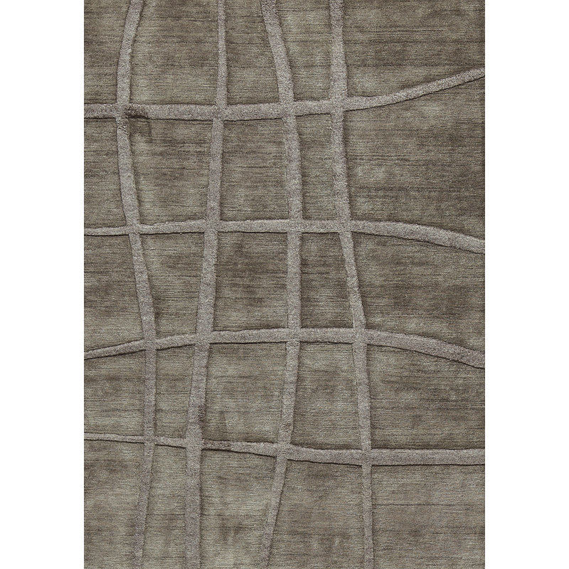 Hand-Knotted High-Quality Gray Area Rug