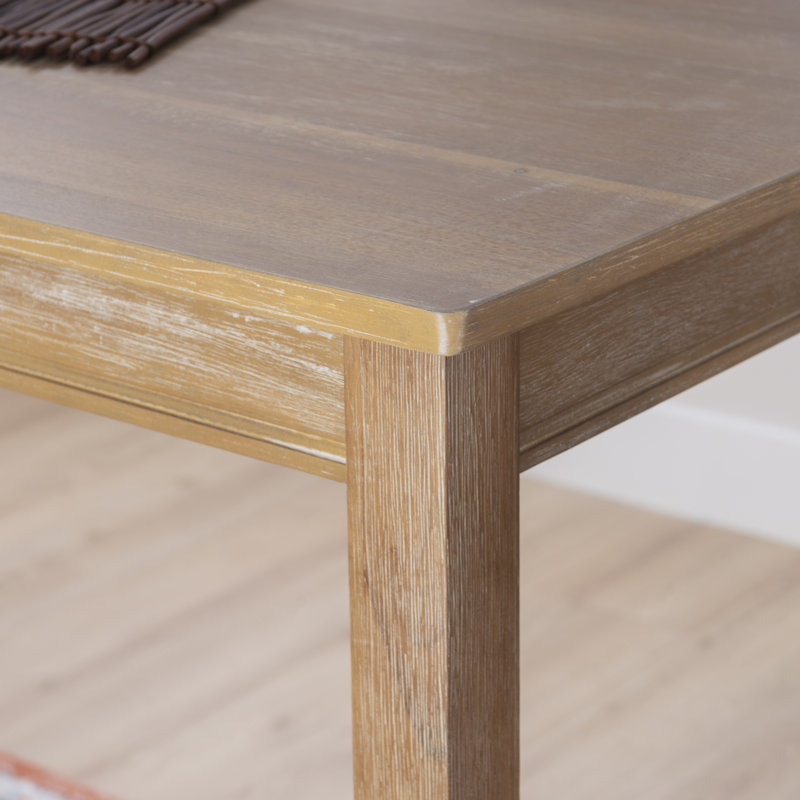 Bartonville Solid Wood Base Pub Table, Distressed Brown, 42" H x 47.25" L x 23.75" W