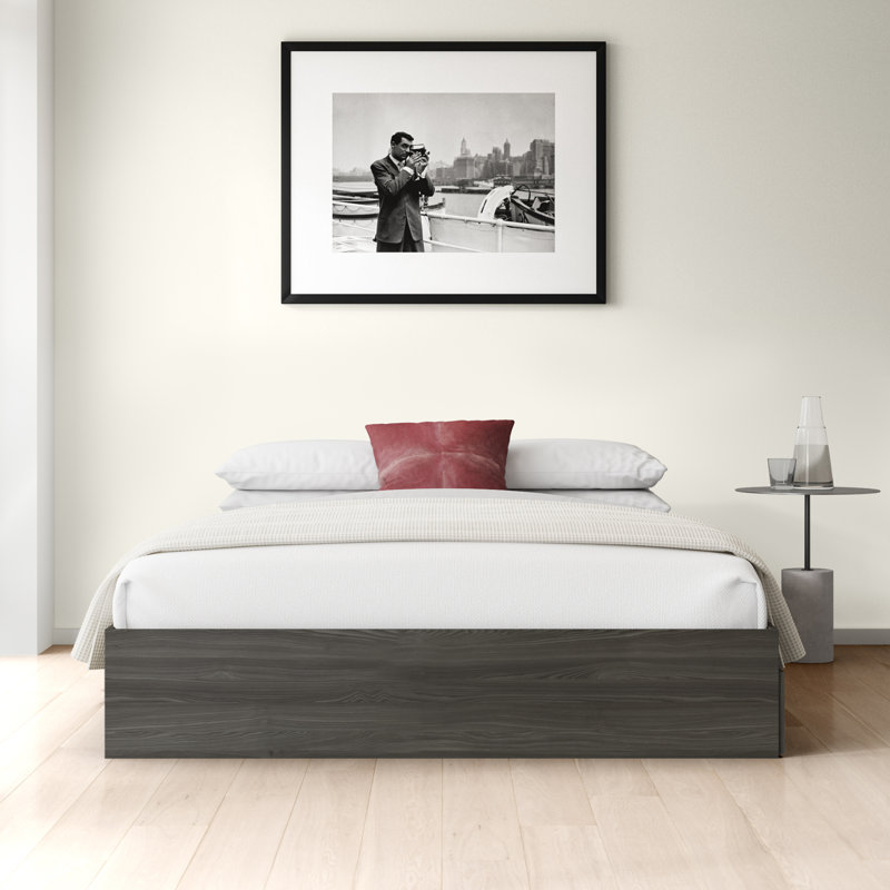 3 Drawer Storage Bed Frame, Queen, Bark Grey