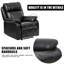 Fauteuil inclinable électrique standard en similicuir de 34,6 po de largeur