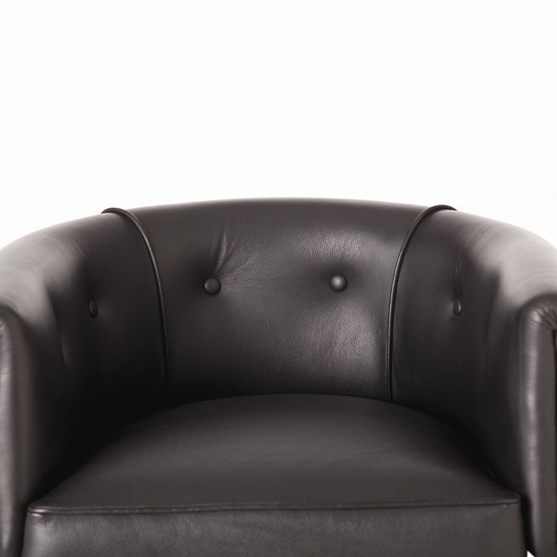 Calvin Upholstered Counter Stool with Metal Frame, Black