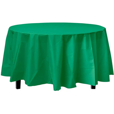 Nicole Fantini Plastic Disposable Round Tablecloth 84"