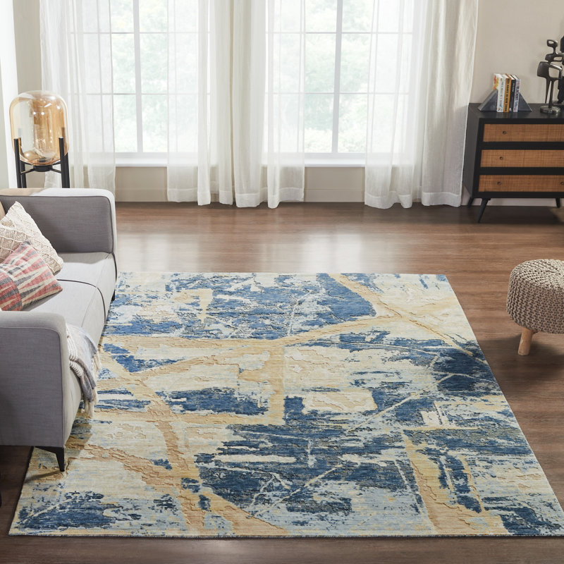 Berghildur Wool Abstract Indoor Rug, Runner 2'6" x 10'