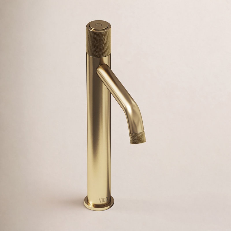 Apollo 12 H Single Handle Vessel Sink Bathroom Faucet, Matte Brushed Gold