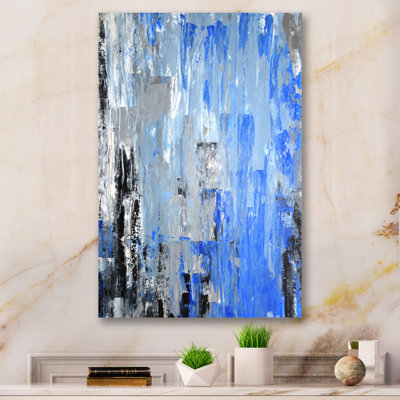 Art moderne gris et bleu II 2PT47745