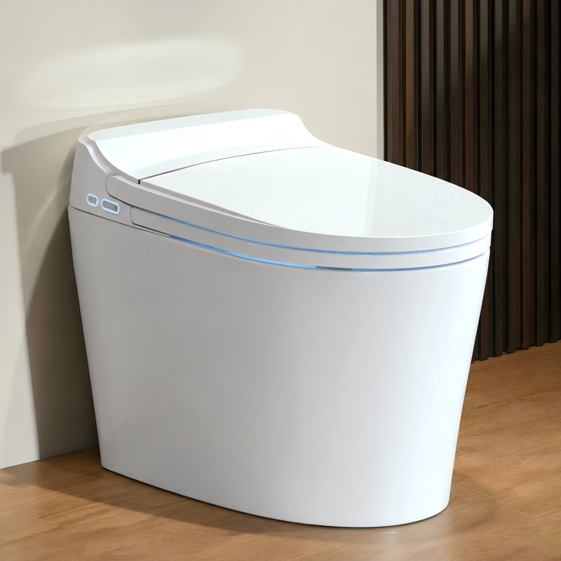 BCANHOME Smart Toilet with Tankless Bidet Wash, Auto Open Lid, 1.28 Gallons Auto Dual Flush, Heat Seat, Warm Wash/Dryer, Soft Closing, Remote Control