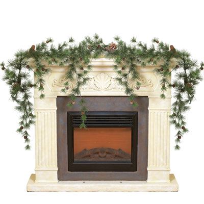 72" Snowy Pine Christmas Garland
