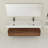 60 Inch Wall-Mounted Bathroom  Vanity With Resin Sink,Soft Close Drawer,Float Mounting Design-691380757
