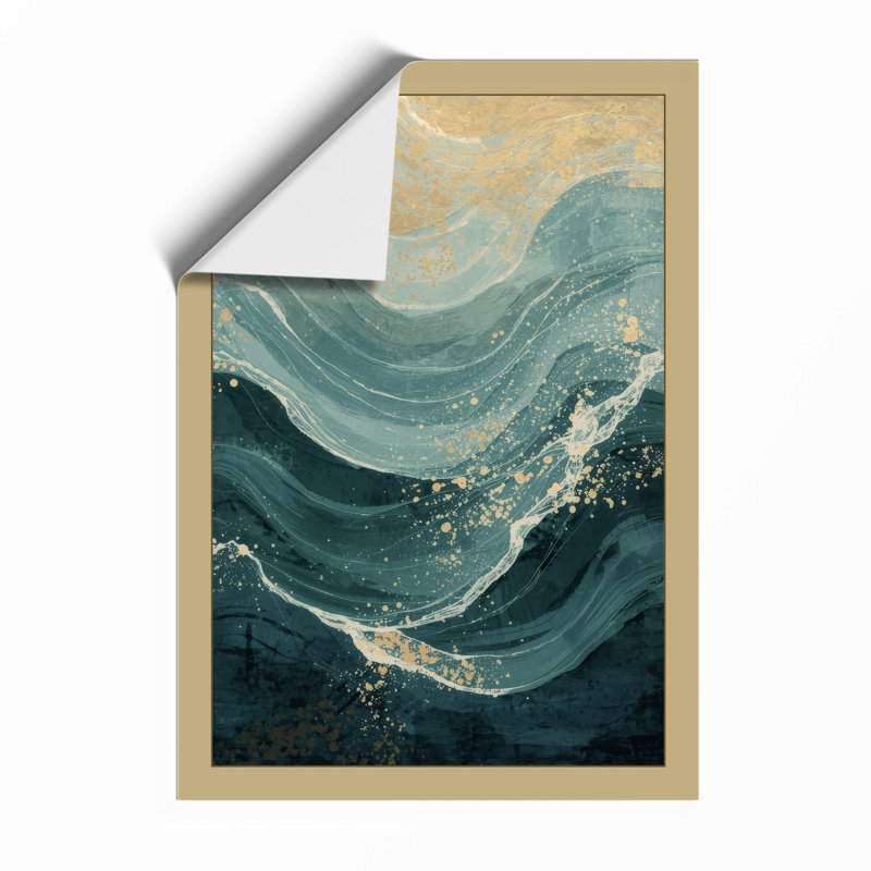 Waves in Repose Modern - Framed Print, A3 - 42.0 x 29.7 cm, Unframed