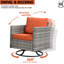 Chaise berçante d'extérieur en osier avec coussins Bobia-923695251