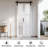 3 Lite White Frosted Glass Bi-fold Sliding Barn Door with Hardware Kit and Handle(pantry,closet)-102693174