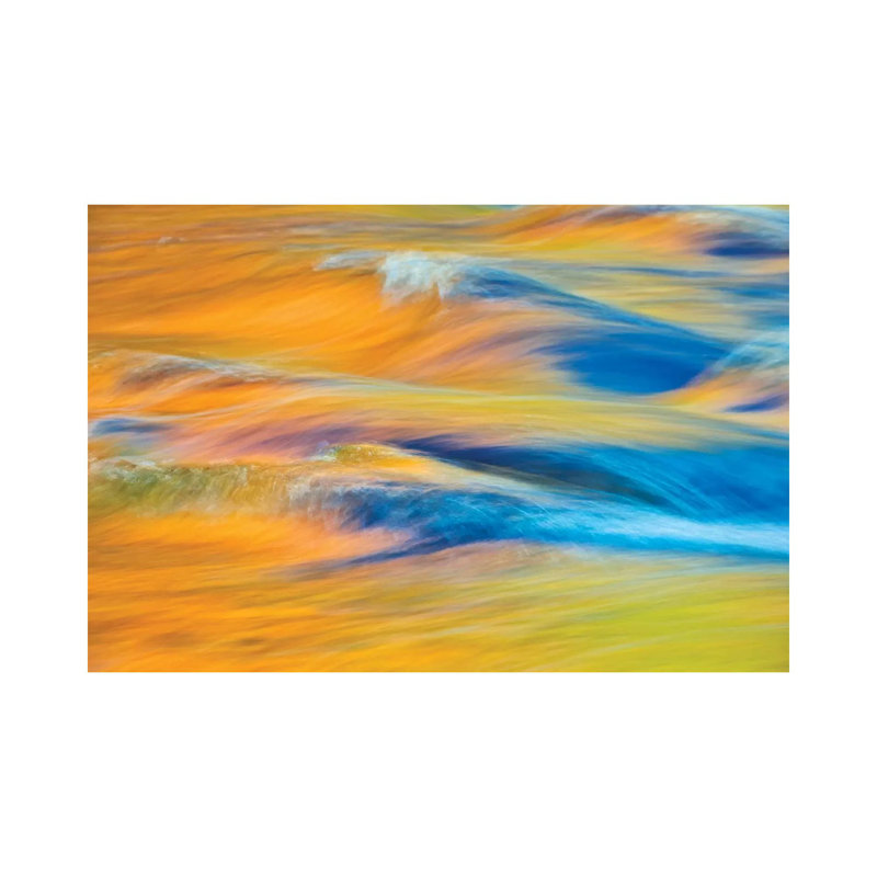 Canada, Ontario, Rosseau. Maple Trees Reflected In Stream At Sunset by Jaynes Gallery - Wrapped Canvas Painting