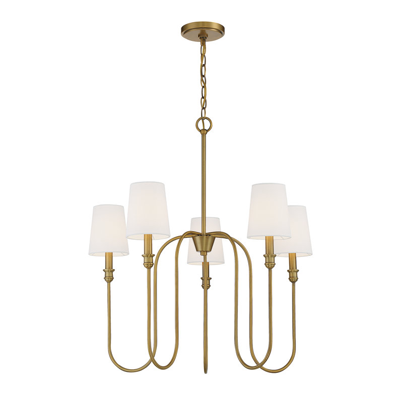Sanibel 5-Light Chandelier, Laiton naturel
