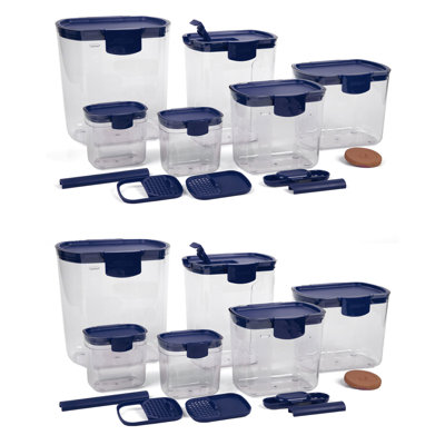 Ensemble de 12 contenants alimentaires en plastique 