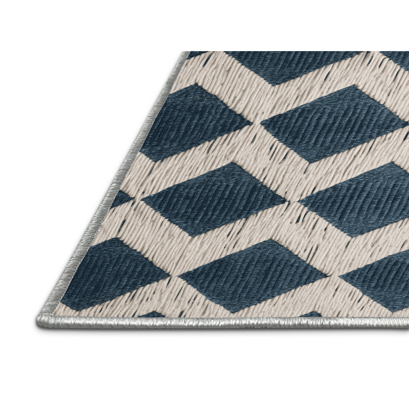 Machine Washable Botanical Brown Area Rug, Carré 8 pi