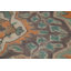 Tapis traditionnel orange en laine à motif floral 6 x 9