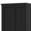 Grand rangement en bois avec deux portes, tablettes réglables