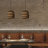100-watt 1-light Matte Black Modern Nordic Style Pendant Light With Natural Brown Origami Paper Shade