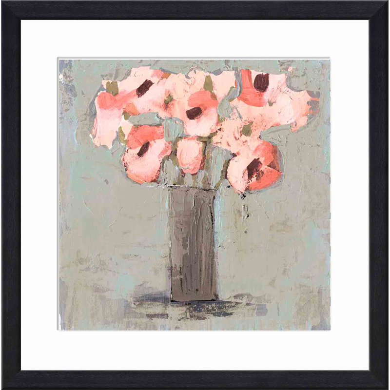 «Pale Rustic Bouquet I» par Victoria Borges - peinture encadrée, Noir, H 30 po x l 30 po