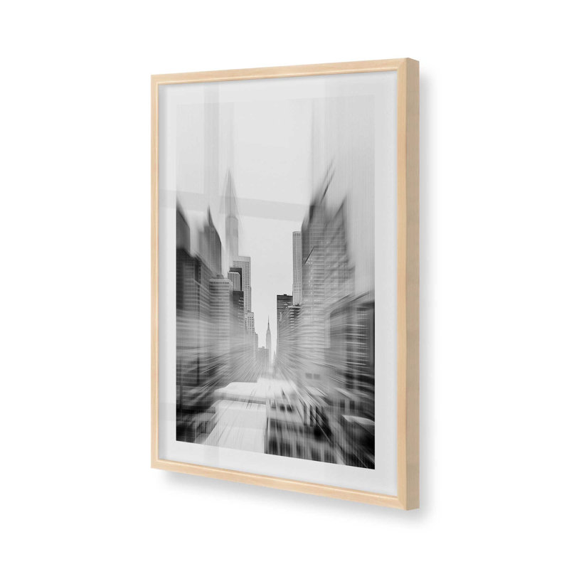 NYC City Rhythms, Cadre photo simple érable brut, H 12 po x l 15 po