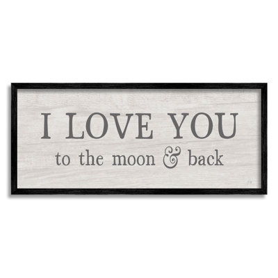 «Love You to Moon and Back Expression» par Yass Naffas Designs - Art textuel sur toile