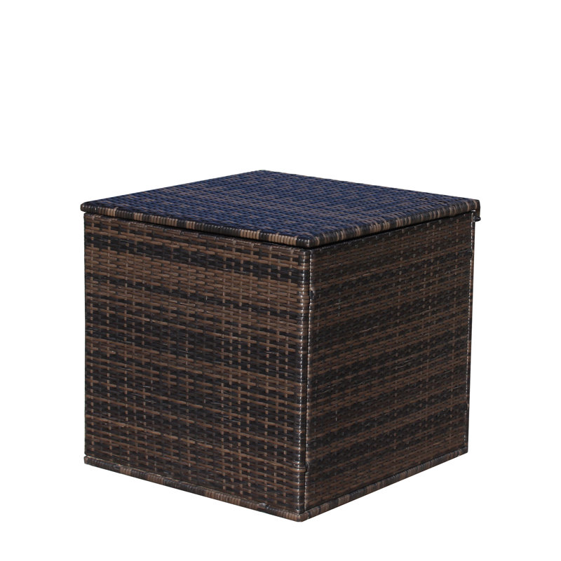 Brown Outdoor Equipment Storage Box - Keeps Your Organized Deck Chest With Zippered Cushion Convenient And Practical