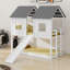 House Bunk Bed With Slide And Windows