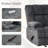 Modern Glider Recliner Chair With Rocking Function And Side Pocket, Grey-641340487