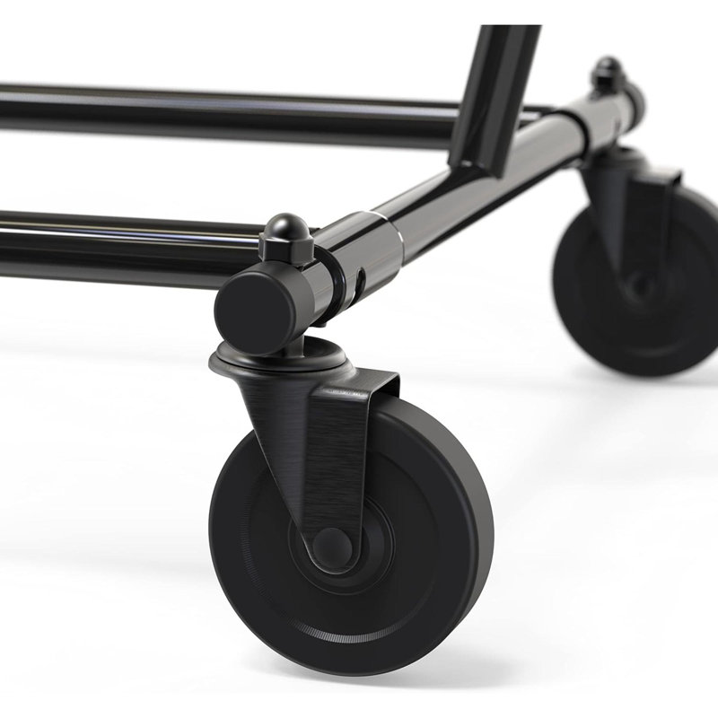 Supreme Commercial Grade Clothing Garment Rack, Chrome, Noir, noir, noir, noir