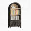 Armoire arquée moderne à 3 niveaux avec porte 66,70 pouces de hauteur avec rangement