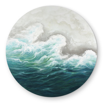 Seaside Round Outdoor Area Rug - Bathroom Landscapes Decor