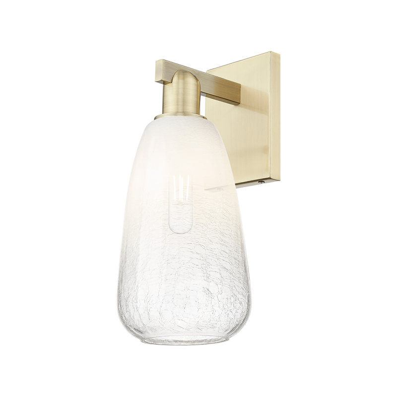 Jacquette - 1 Light Wall Mount Sconce, Opal, Antique Brass