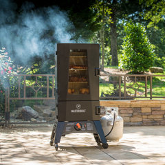 Pirecart Vertical Propane Portable 225 Square Inches Smoker & Grill