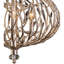 Luminaire suspendu en cristal Bask - l 26,5 po x H 34,75 po - poussière d'or