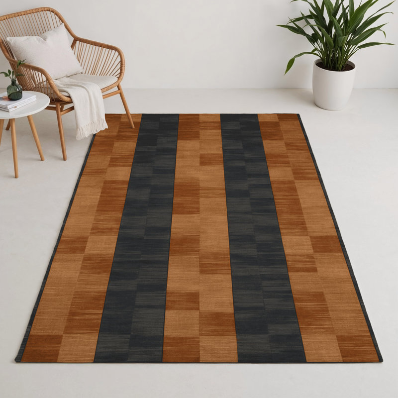 Tapis d'intérieur et d'extérieur à carreaux gris