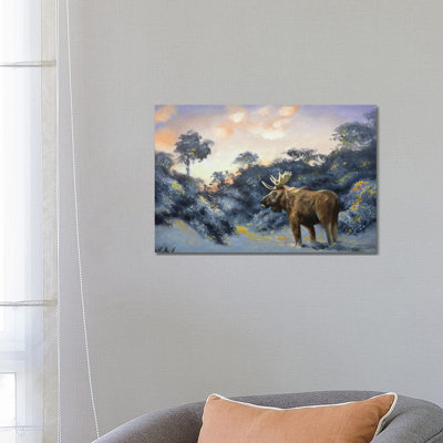 Moose 1 Piece Wall Art on Canvas