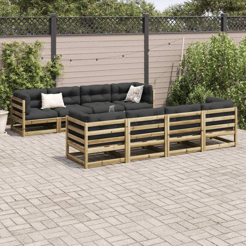 Kristiana 70cm Wide Rectangle Patio Sofa, Black, Honey Brown