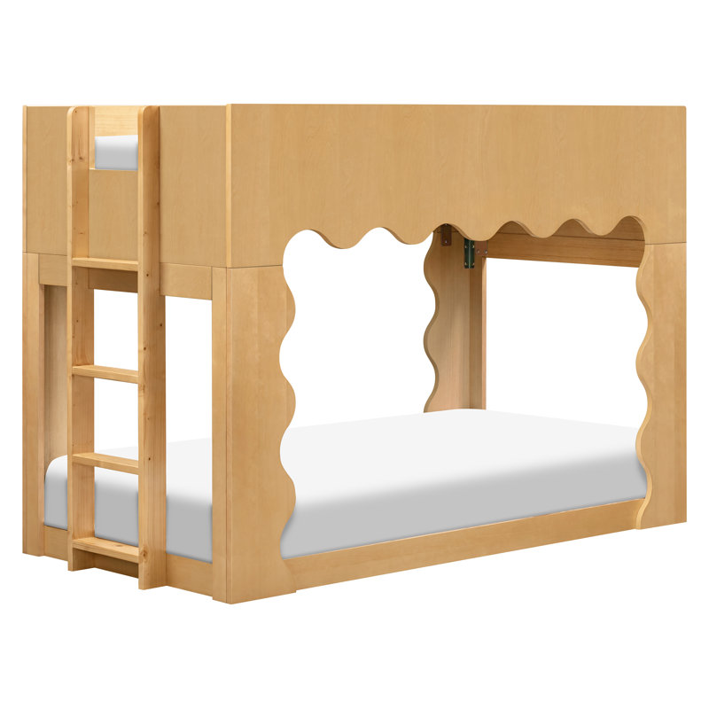Lido Wave Convertible Low Loft Twin Bed, Honey