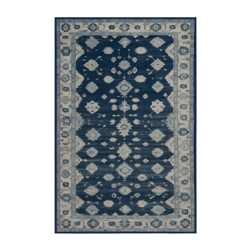 Tapis gris lavable à la machine, Rectangle 5 pi x 7 pi