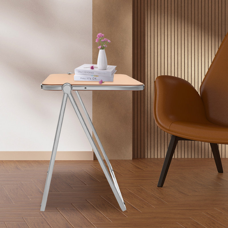 Table-plateau pliable et portative en acrylique, Brun