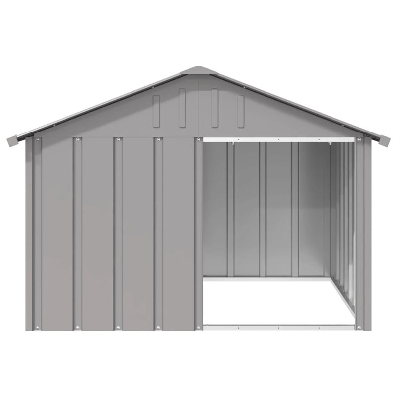Huddersfield Dog Hutch, 116.5cm W x 103cm H x 81.5cm D, Grey