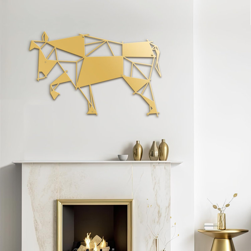 Décoration murale abstraite Stubborn, Or, H 19,2 po x l 30 po x P 0,05 po