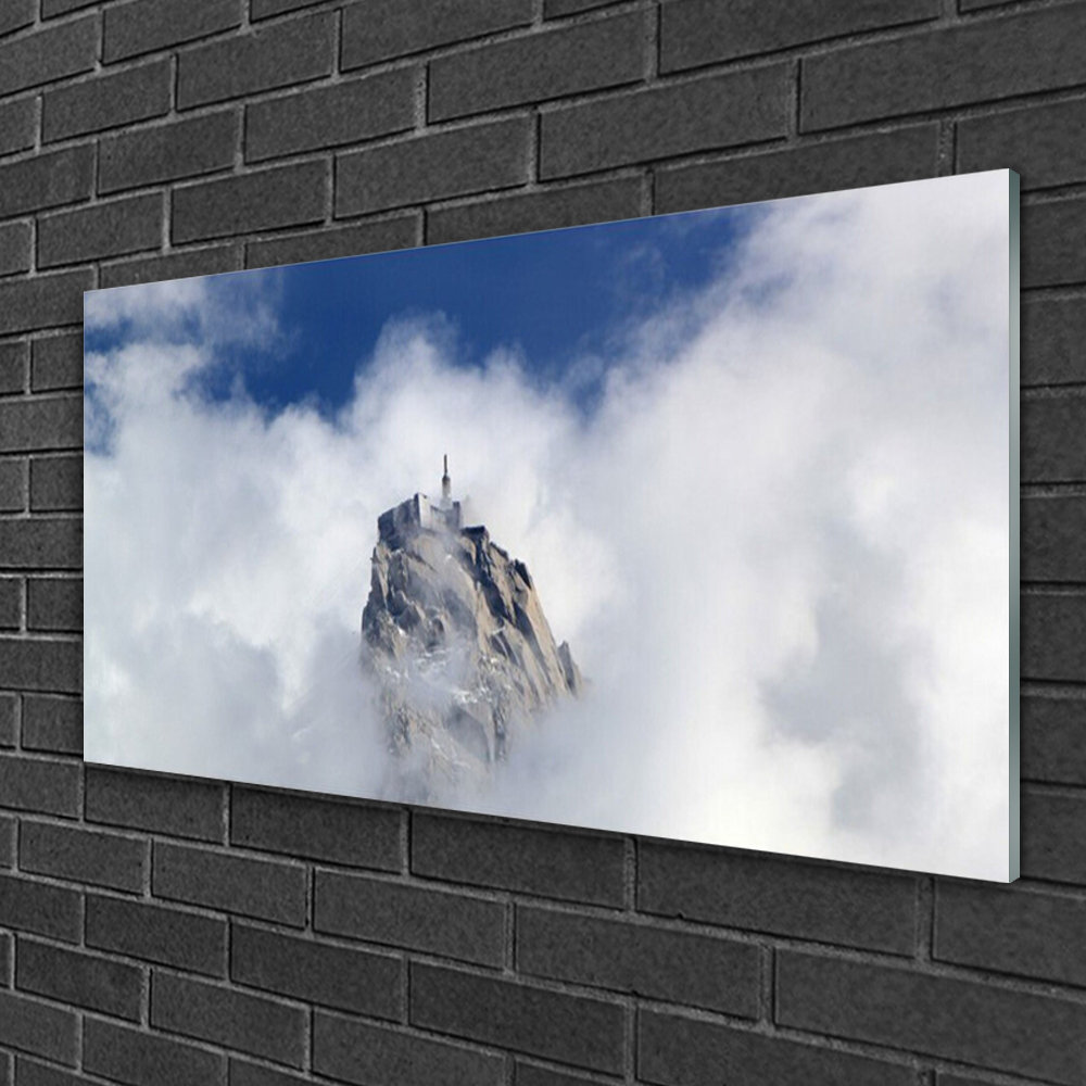 Glasbild Berg Wolken Landschaft