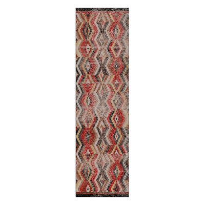 Tapis rouge tissé à la machine Rutha
